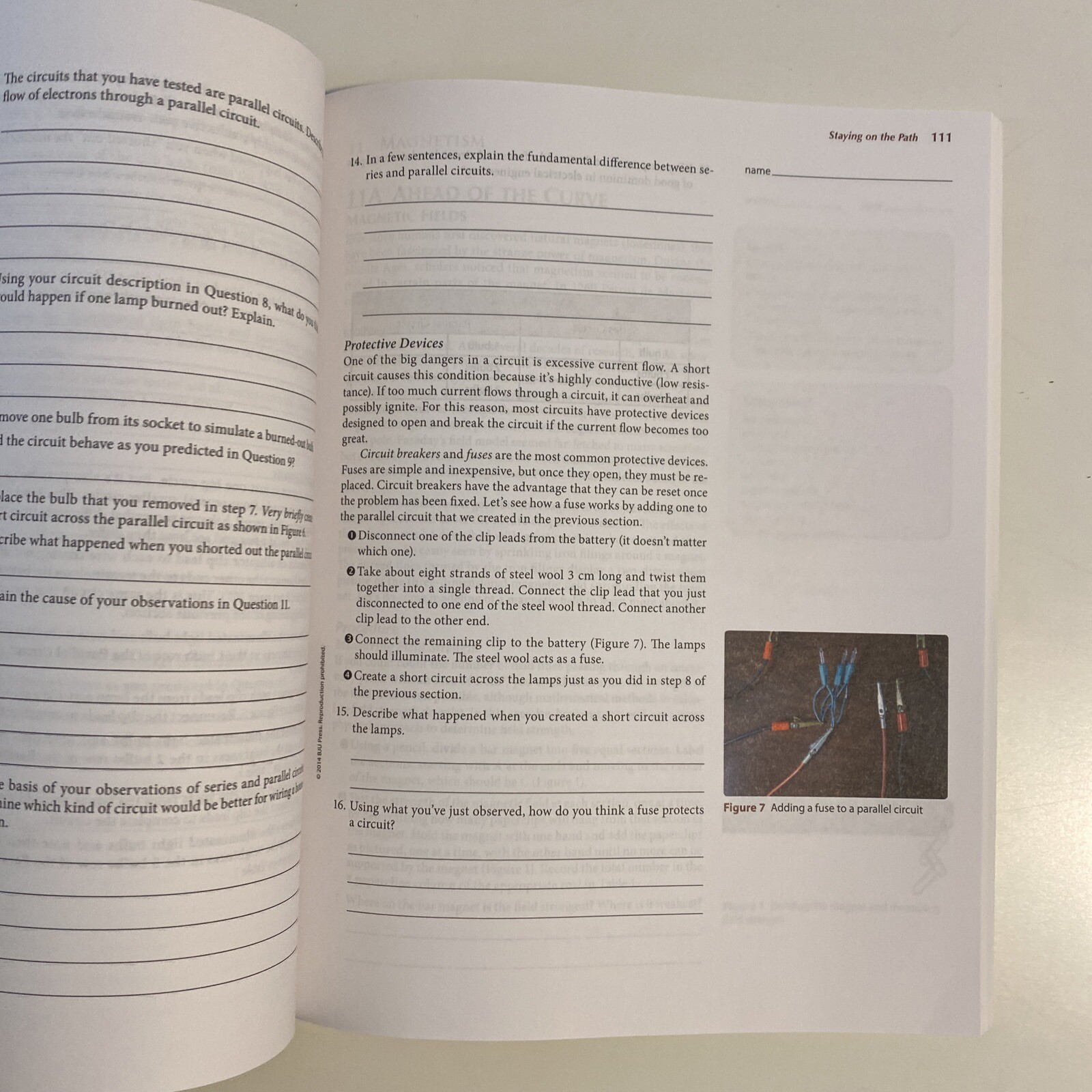 BJU Physical Science Student Lab Manual – 5th Edition, Clean Pages, Like New
