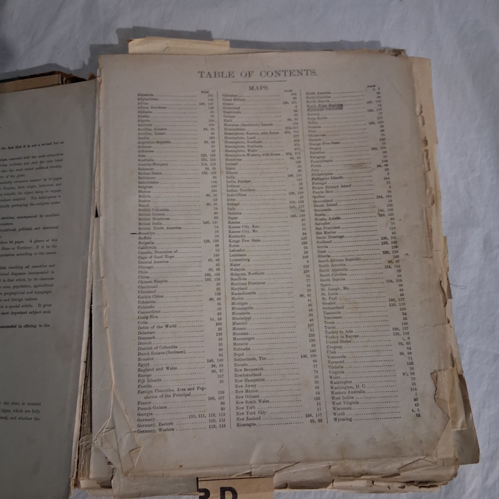1900 Rand McNally & Co.’s Indexed Universal Atlas Of The World. 11.5″x14″
