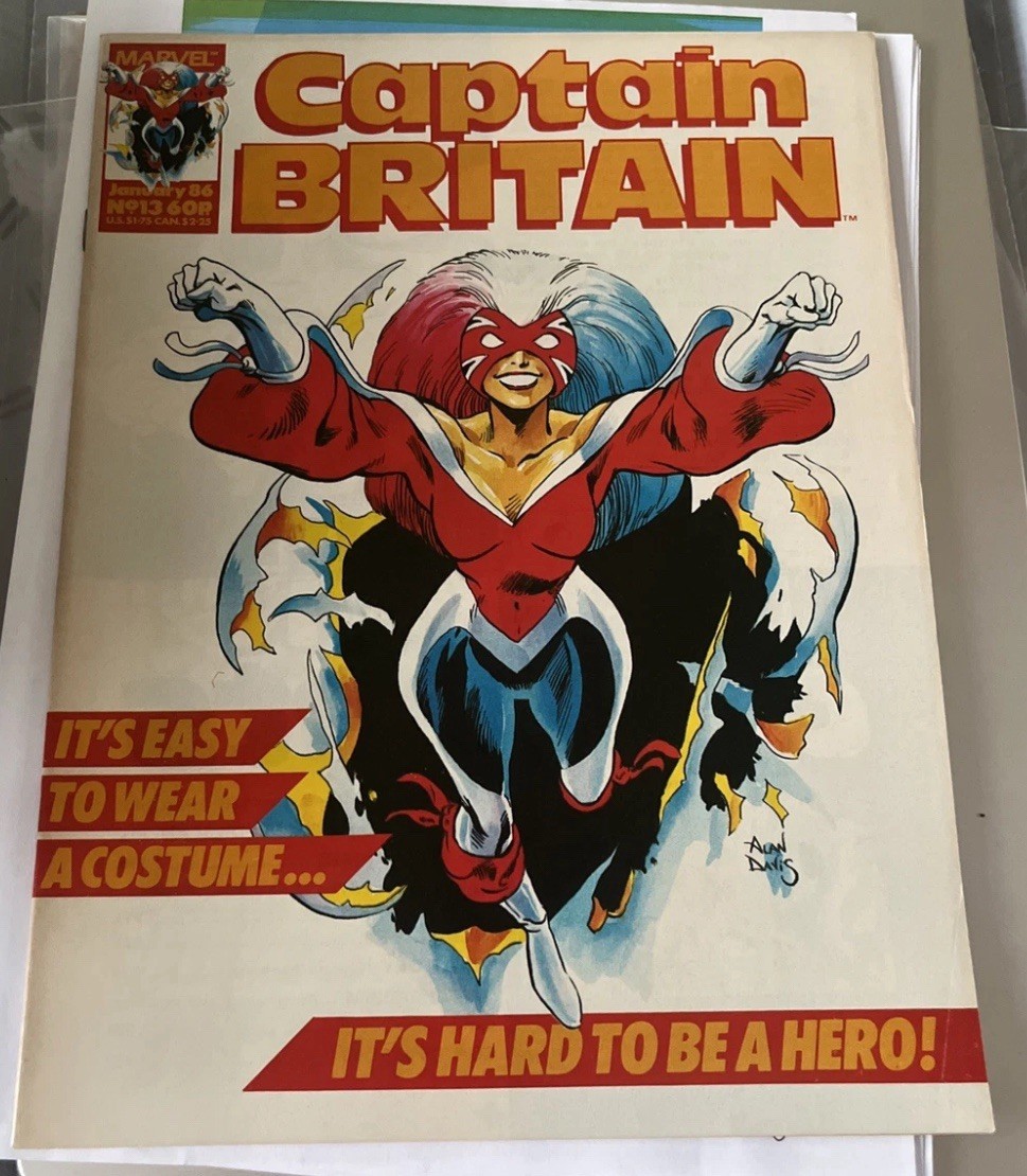 Captain Britain 13 (1986): 1st Betsy Braddock as Cap Britain – UK Marvel monthly