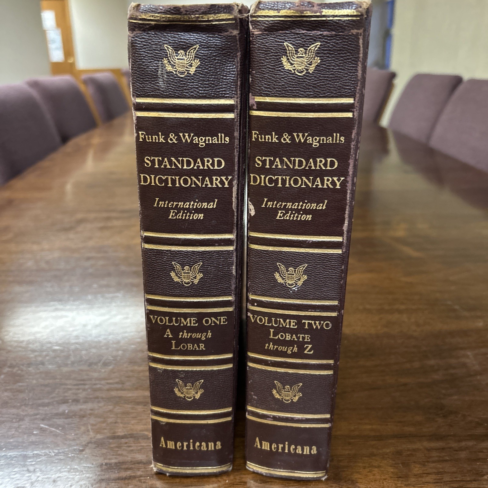 Vintage Funk and Wagnalls Standard Dictionary International Ed 1960 2 Vol Set