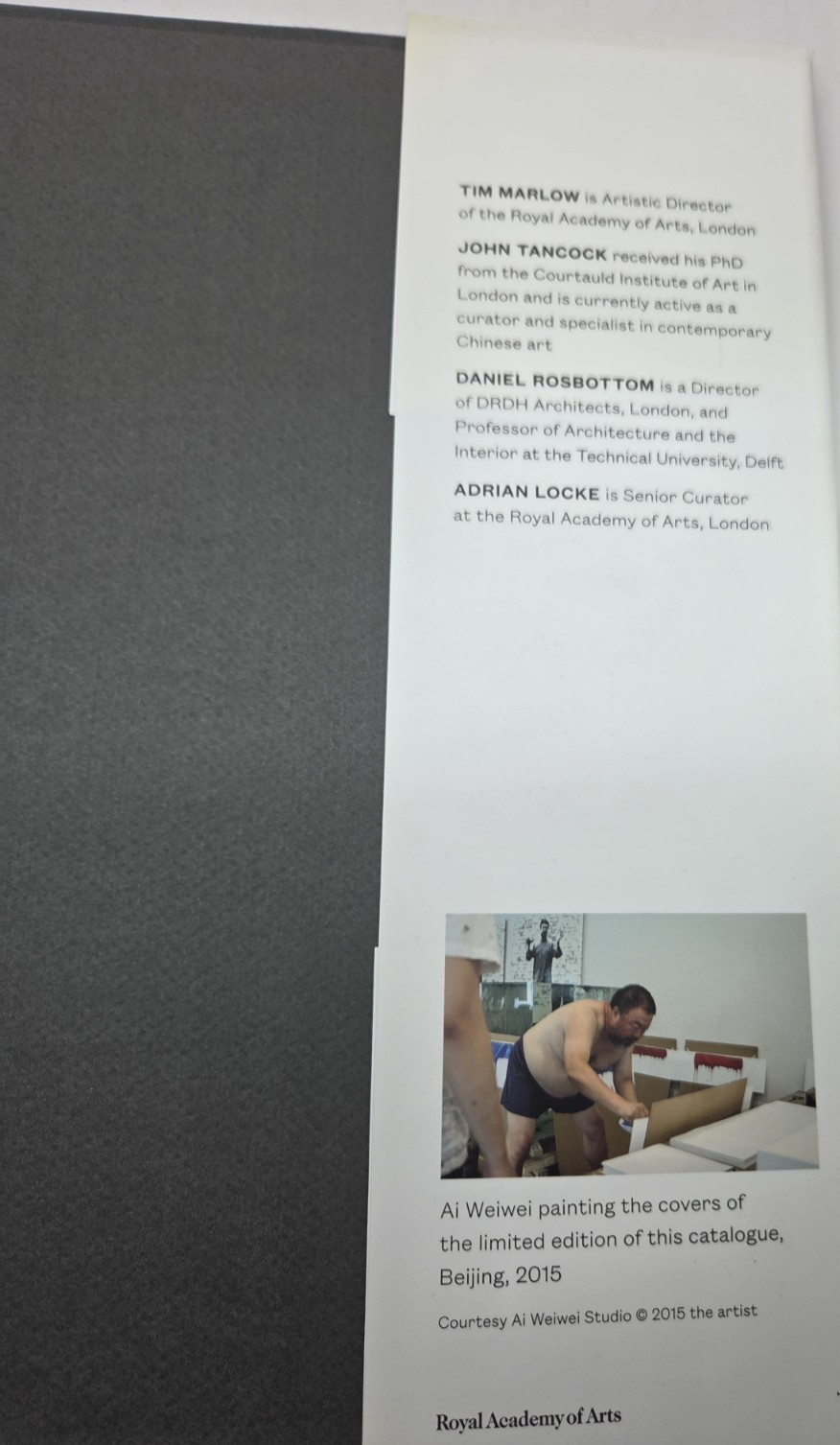 Ai Weiwei, HC, 2015 by Royal Academy of Arts