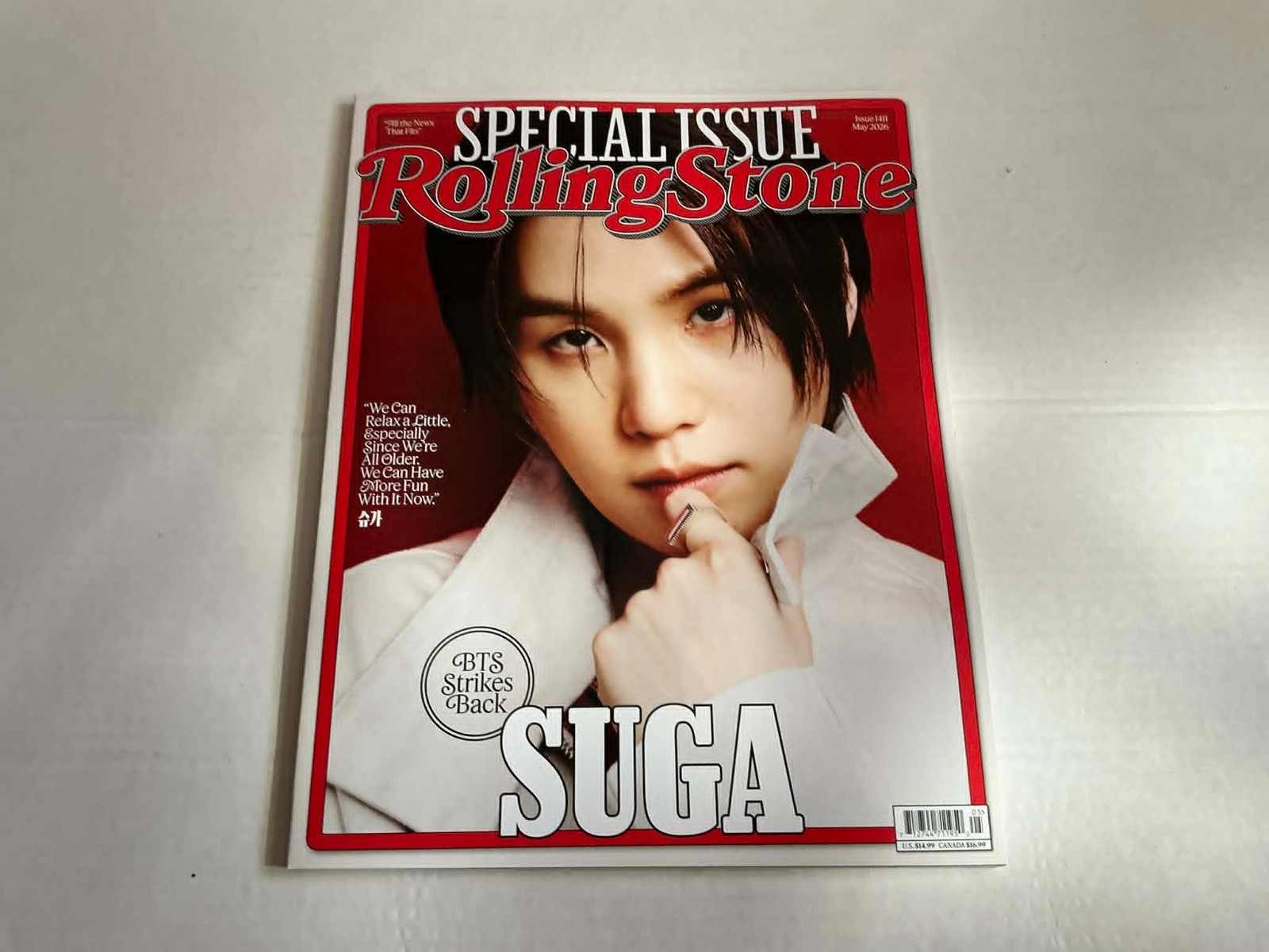 ROLLING STONE MAGAZINE SPECIAL ISSUE 1411 MAY 2026 SUGA BTS K-pop NEW