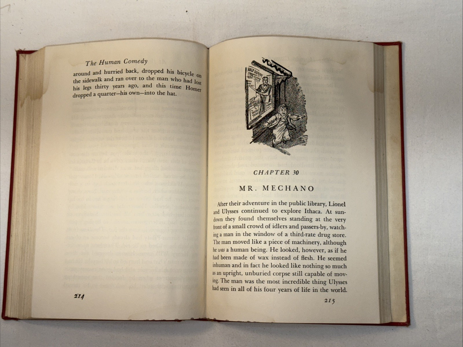 The Human Comedy by William Saroyan Book 1944 Illustrated 299 pages