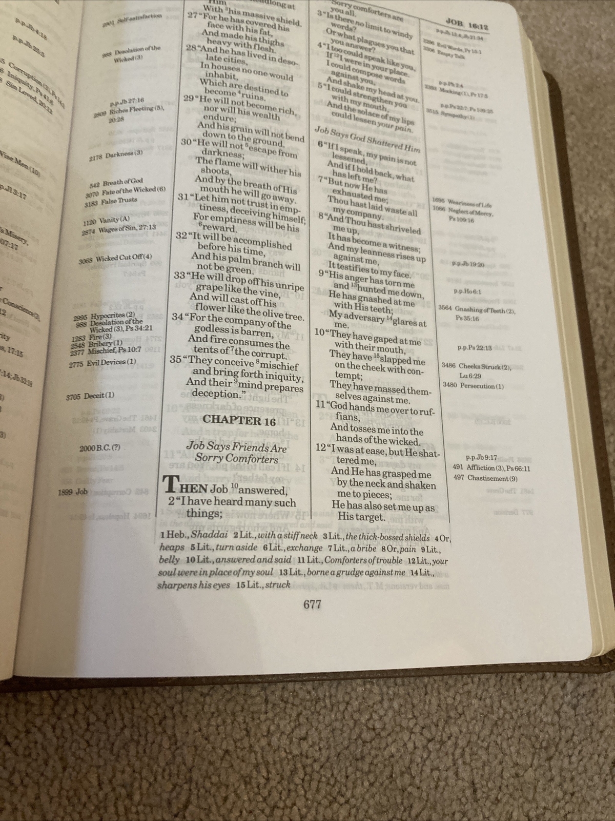 NASB THOMPSON CHAIN REFERENCE BIBLE 1977 RED LETTER BROWN LEATHER SOFT