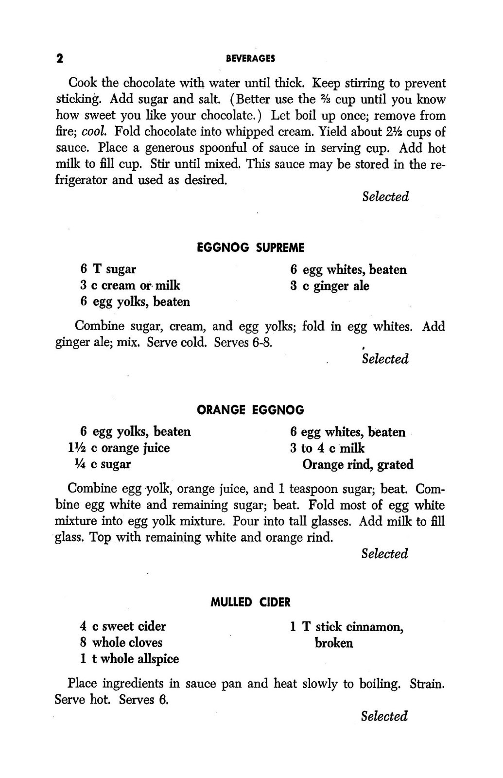 1955 Christmas Cook Book 69 Pages