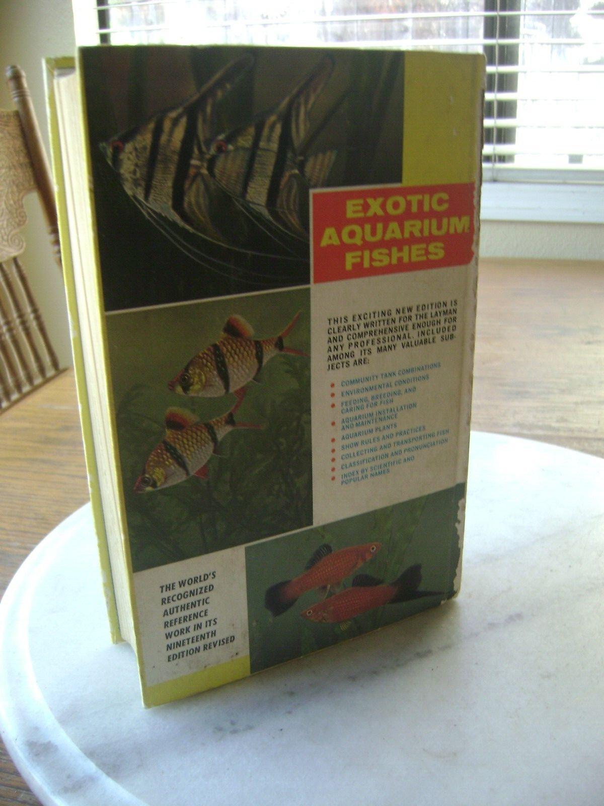 EXOTIC AQUARIUM FISHES 19th EDITION REVISED DR. WILLIAM T. INNES 1966 592 PAGES