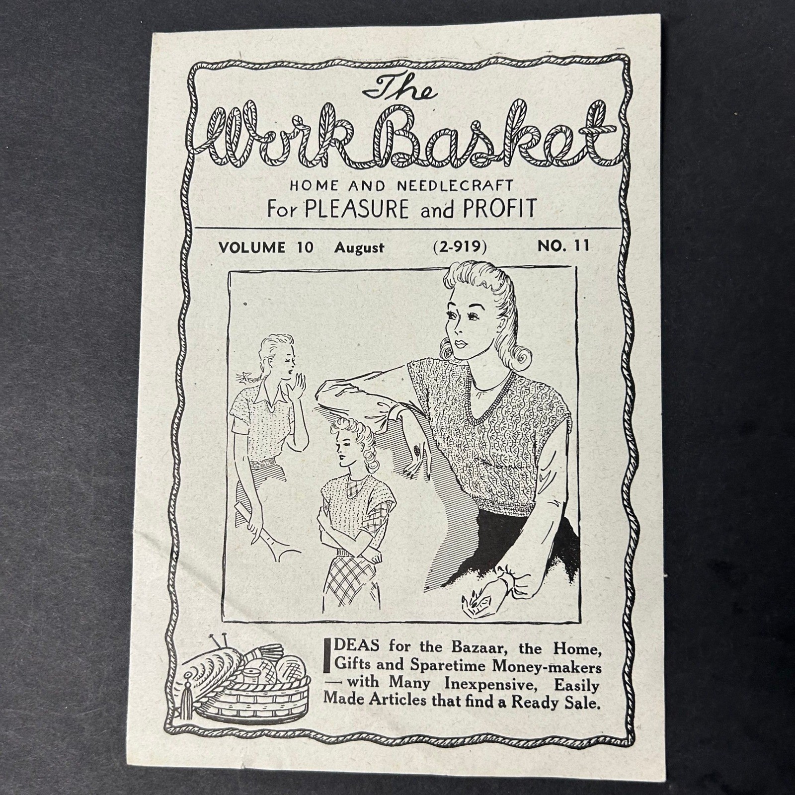 Vintage Workbasket Magazine Lot 4 Issues 1950 1957 Multi Good Needlecraft