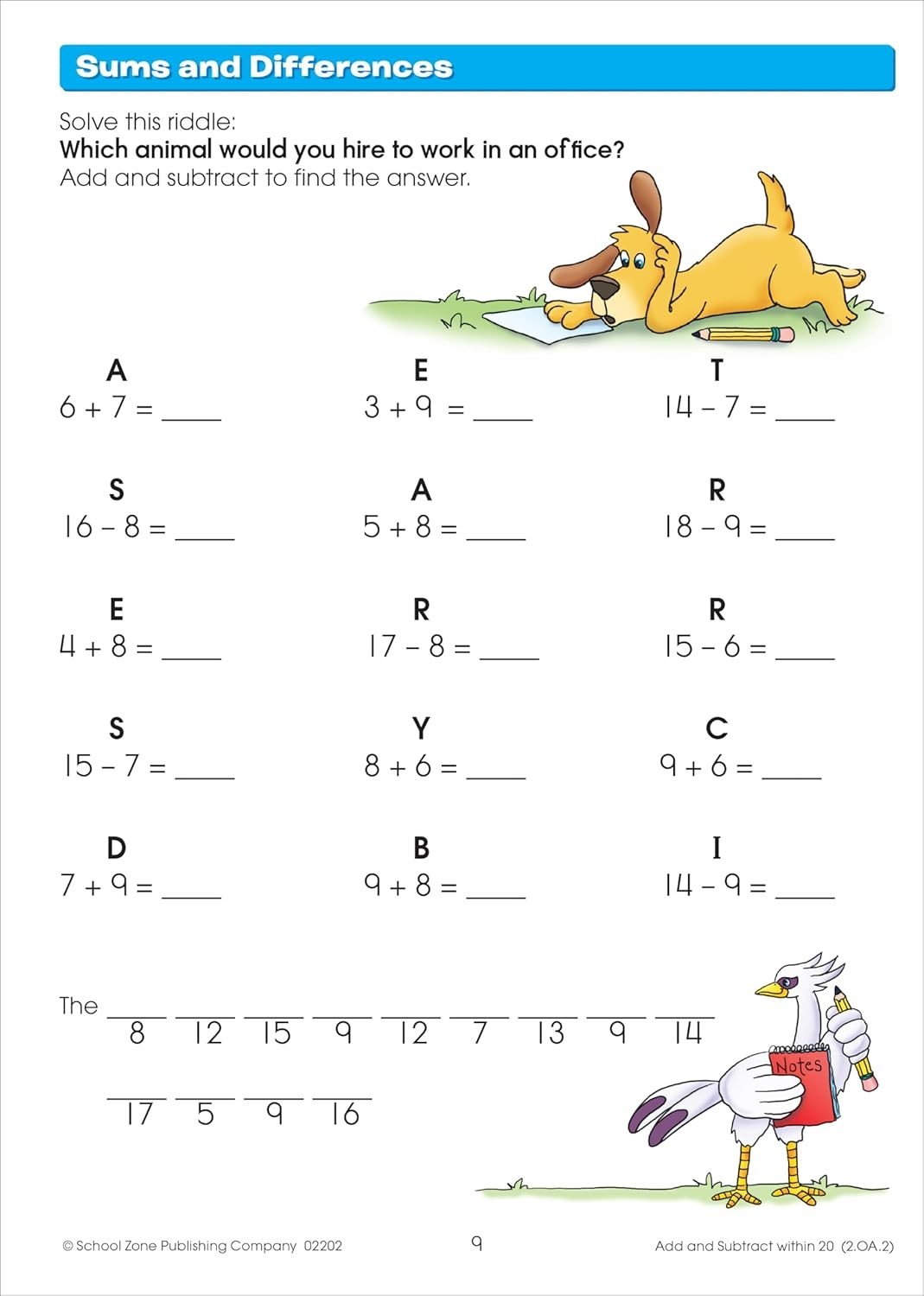 School Zone – Math Basics 2 Workbook – 64 Pages, Ages 7 to 8, 2nd Grade….