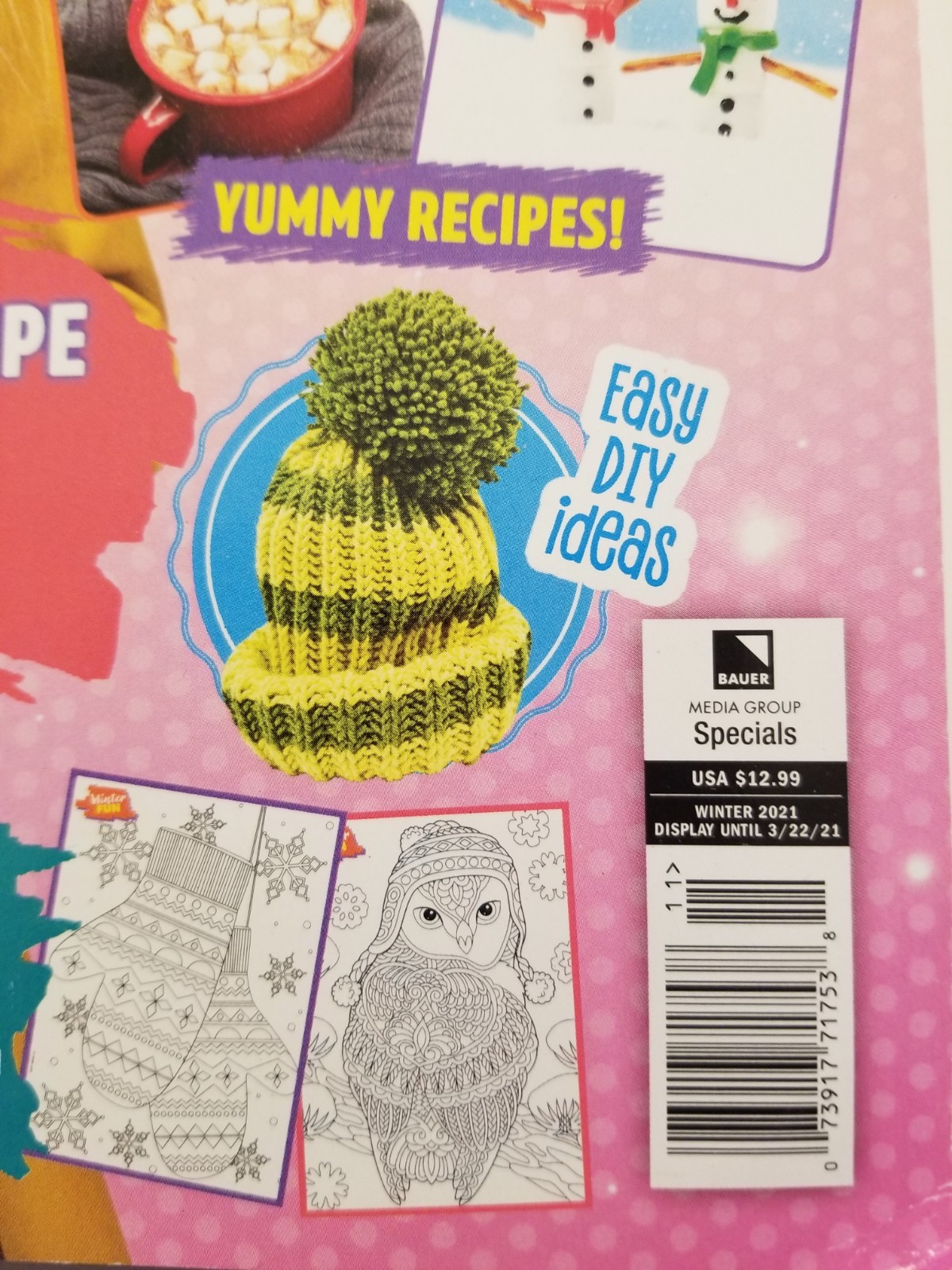 Winter Fun Activity Book 96 Pages Games Crafts & Recipes Easy DIY Ideas