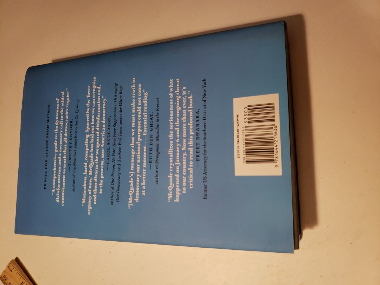 Attack from Within: How Disinformation Is Sabotaging by Barbara McQuade SIGNED