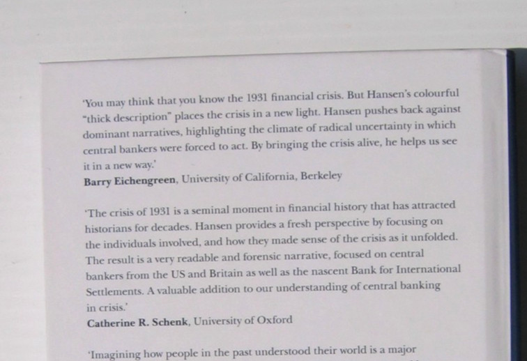 There Will Be Devil to Pay Bankers & Financial Crisis of 1931 Hansen 2025 HC New