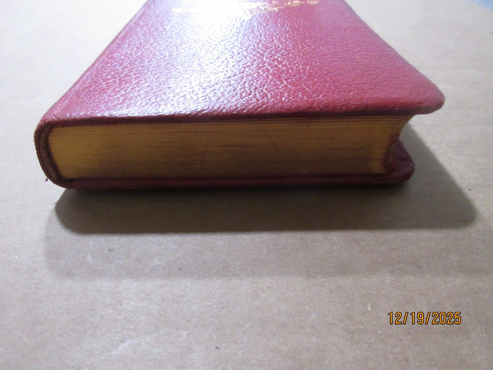 Antique Red Leather Cover w/ Gold Gilt Pages Book Henry Drummond’s Addresses