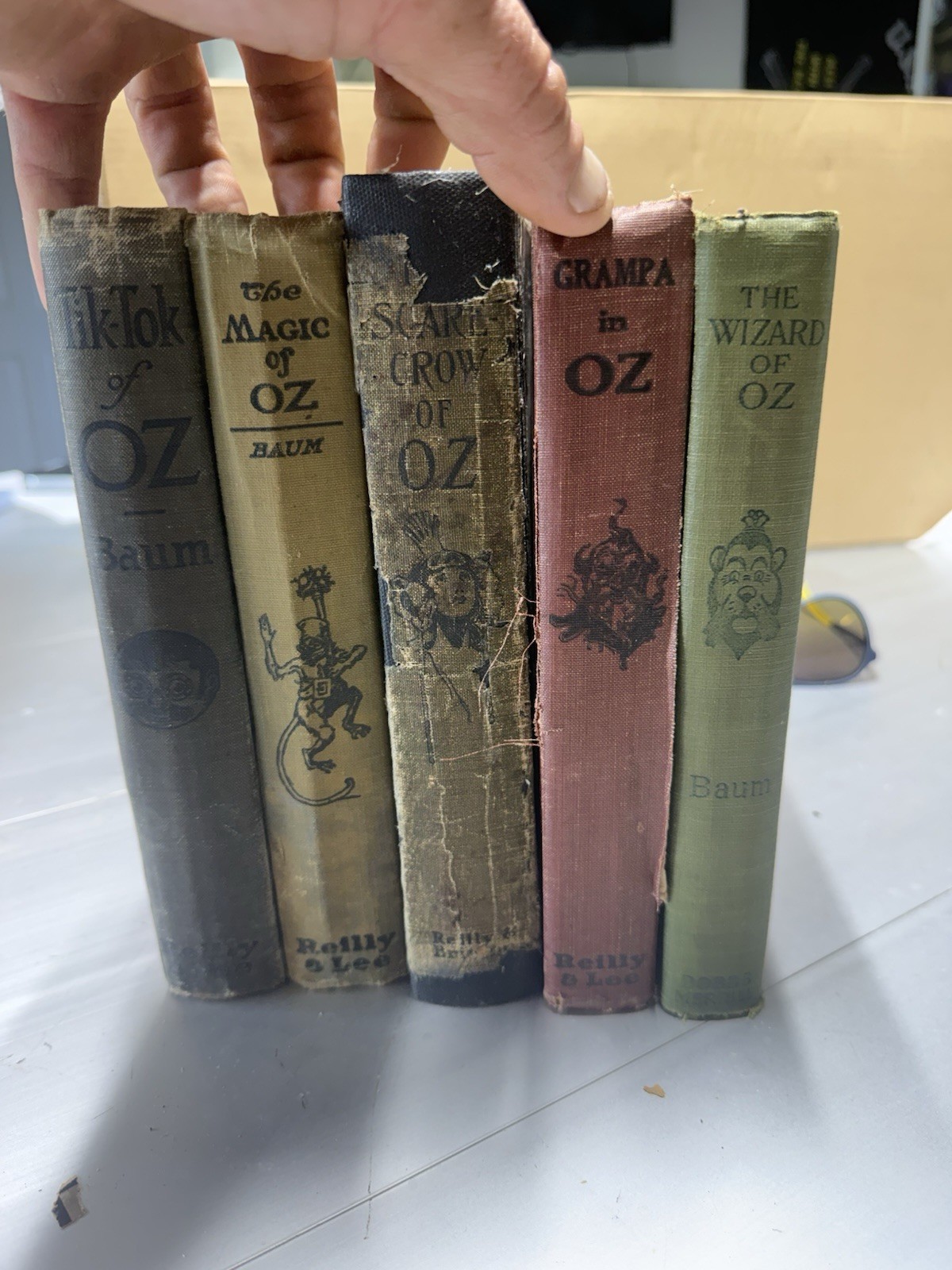 L. Frank Baum Lot 5 Wizard of Oz HC Reilly & Lee Illus John R. Neill