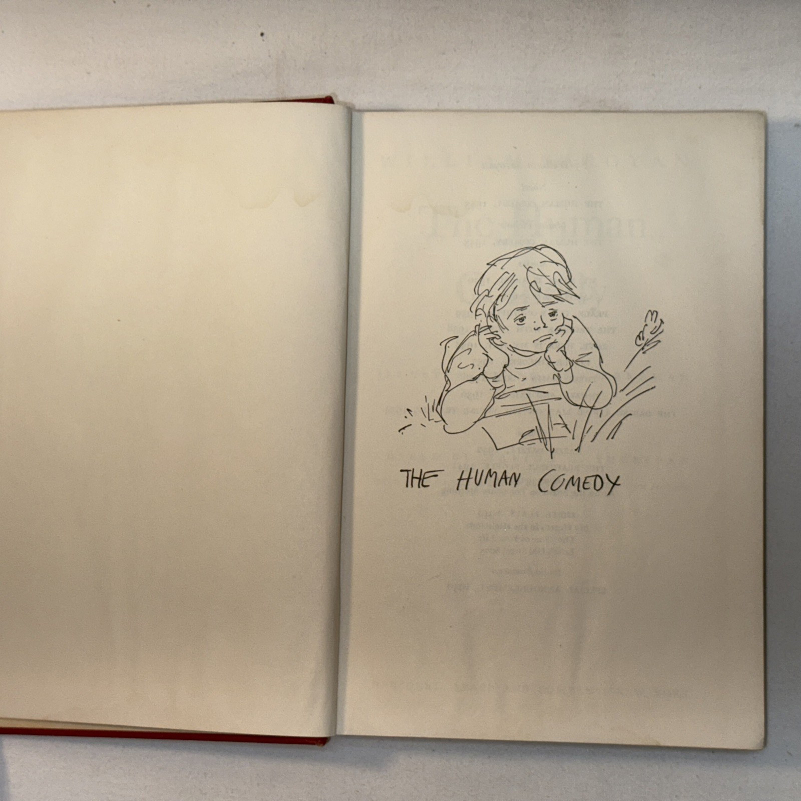 The Human Comedy by William Saroyan Book 1944 Illustrated 299 pages