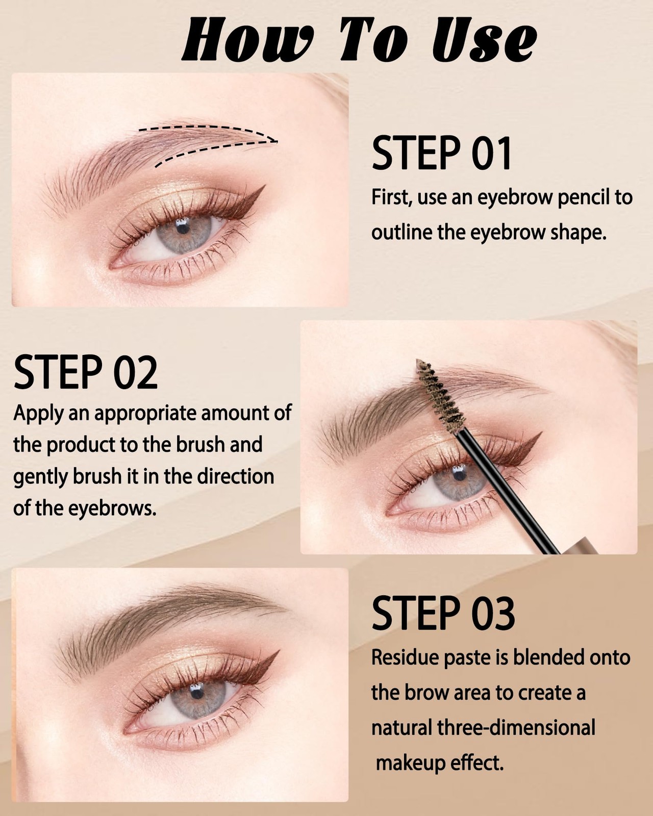 Cold Grey Tinted Eyebrow Gel,2 Pcs Long 0.07 Ounce (Pack of 2), 03#