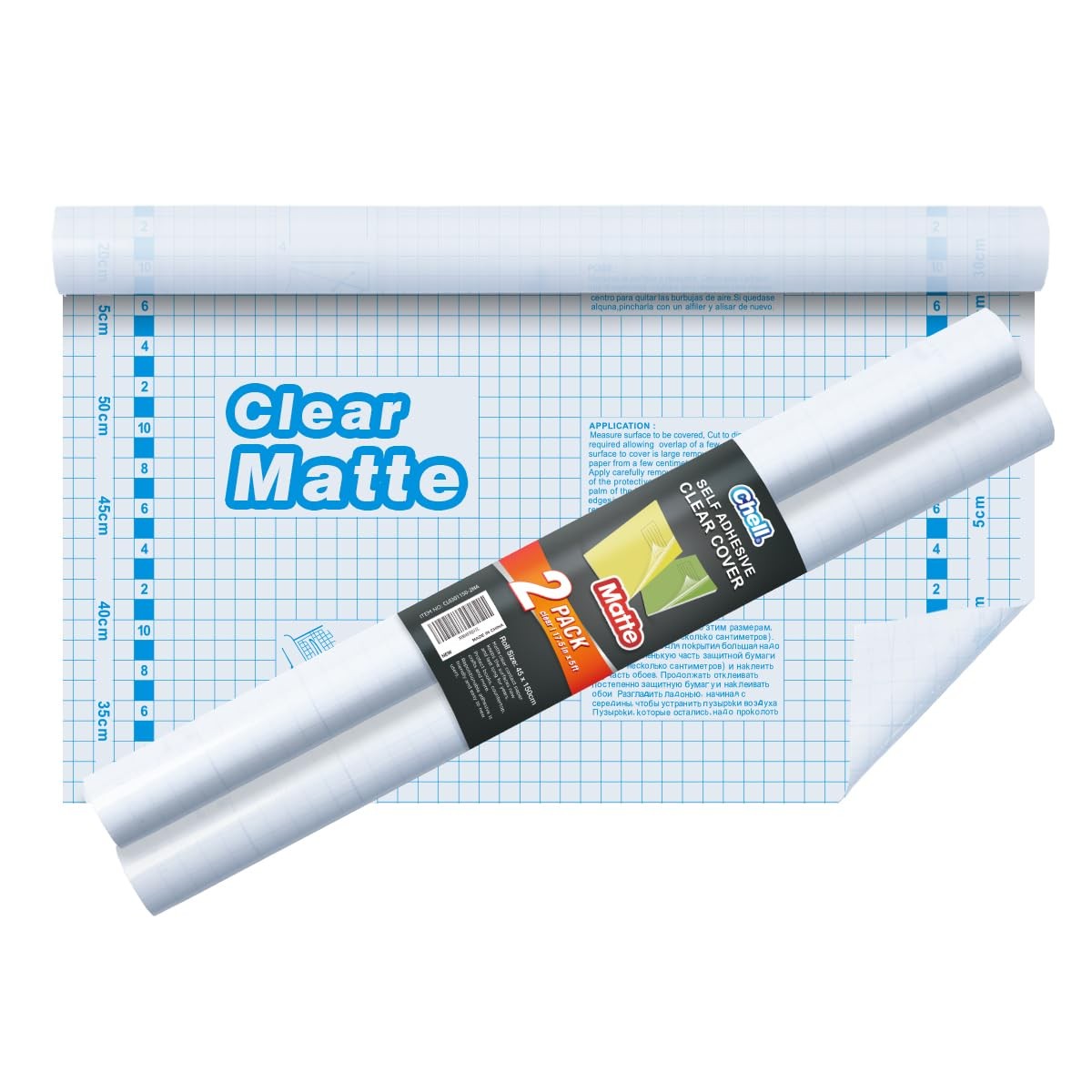 2 Pack Matte Clear Contact Paper Roll for Books, Crafts and Countertops, Self…