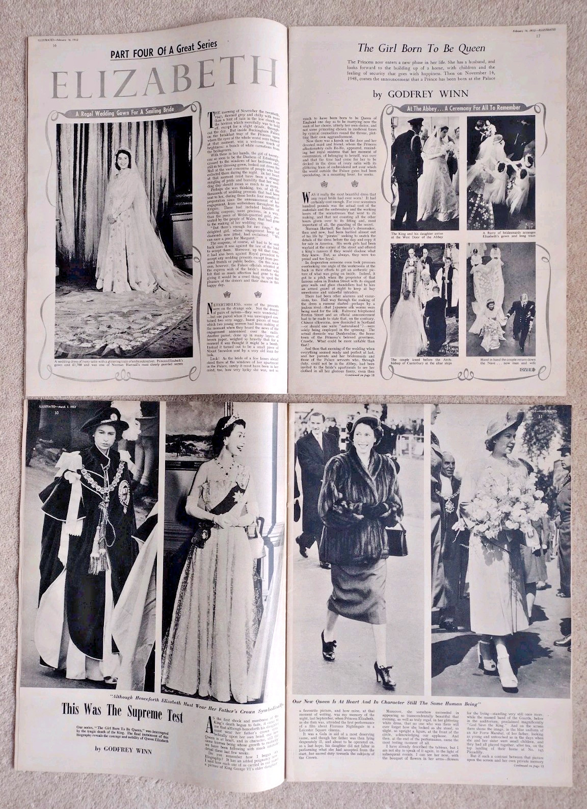 Illustrated magazine Jan-Mar 1952 x9: Elizabeth The Girl Born to be Queen +++