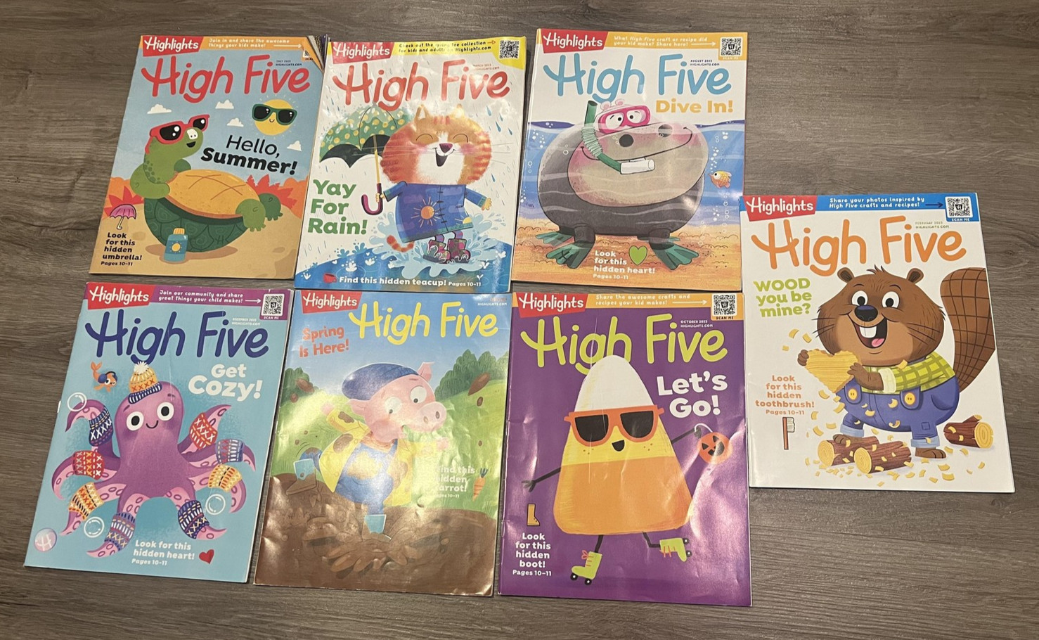 Highlights High Five Lot/7 Magazine Issues Multi Softcover Kids USA Educational