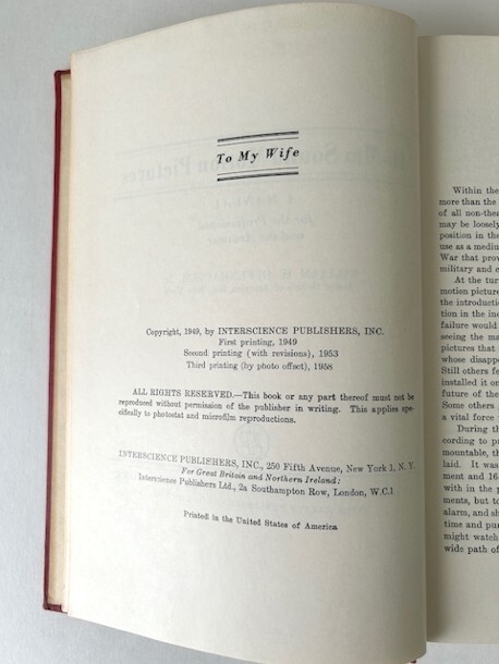 16mm Sound Motion Pictures Manual William Offenhauser HC 1949 Ex-Library
