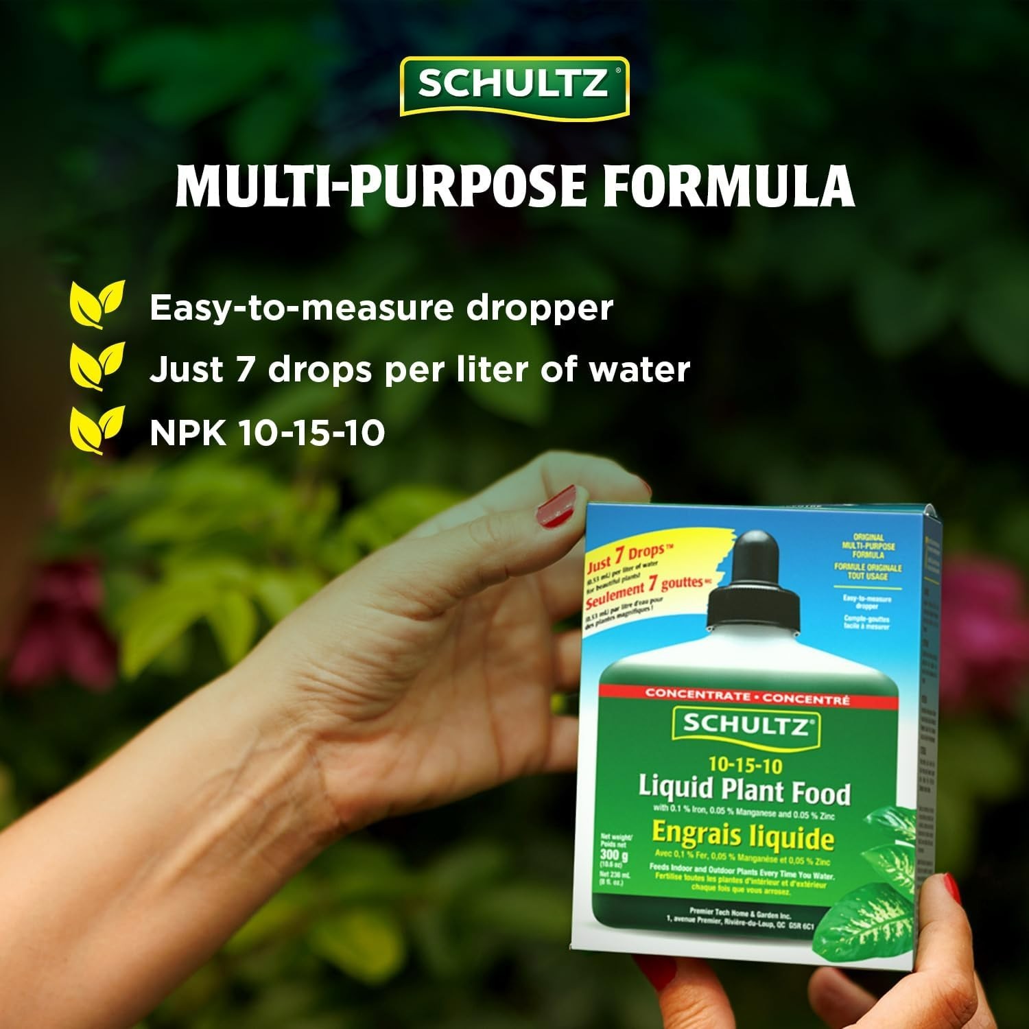 All-Purpose 10-15-10 Plant Food, 8 oz – Enhance Growth with 7 Drops Formula