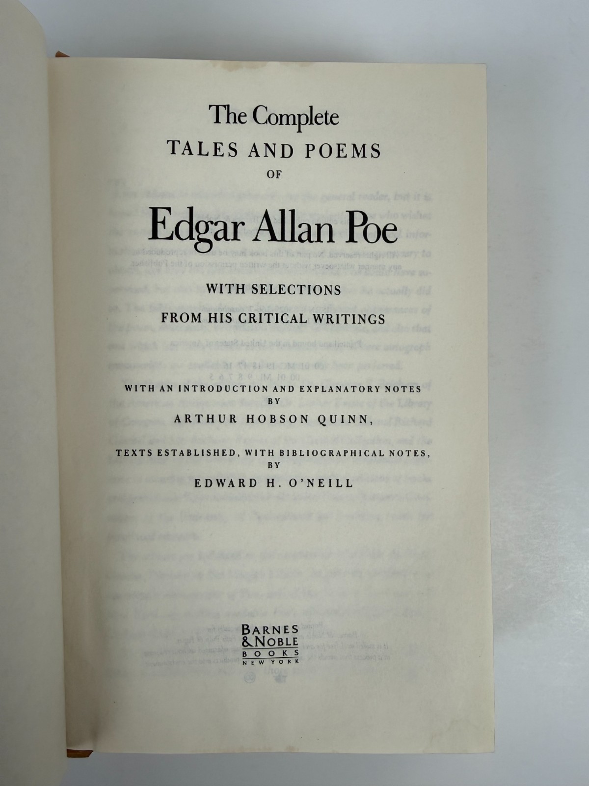 Edgar Allan Poe Complete Tales Poems Barnes Noble Leatherbound Hardcover 1992
